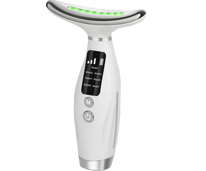 Belliva Face & Neck LED, dispositivo bianco con testina curva e display